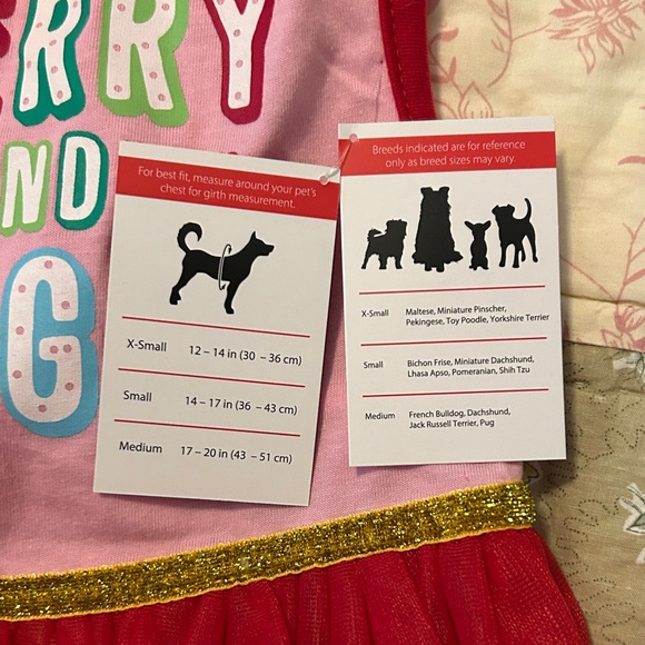 Festive Dog Dresses - Red and Blue - Picture 5 of 8